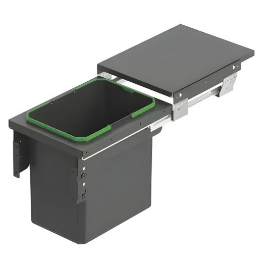 Відро Starax на тандем напрямних Blum (364x470x435) 35л, секція 400мм, антрацит S-2300-A - 1