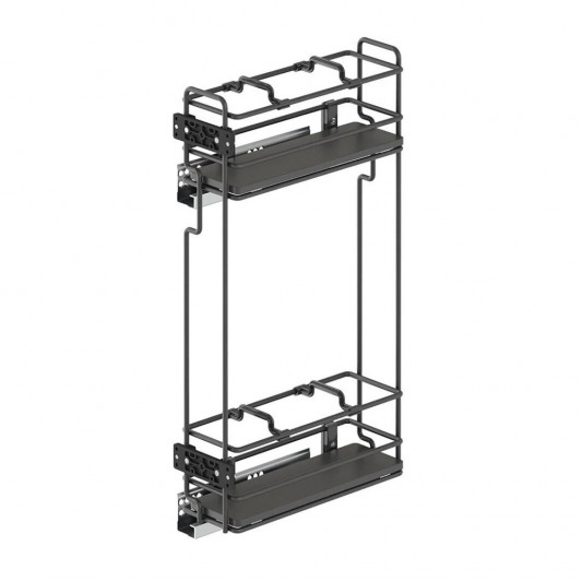 Карго Starax MINI 150 2 полиці повного висування для пляшок антрацит праве S-2910-A - 1