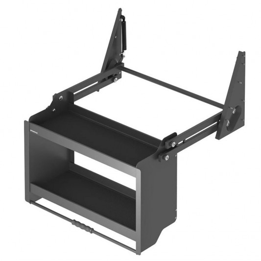 Полиця 2-рівнева Starax на підйомному механізмі, 564х300х550, секція, 600мм, антрацит S-5191-A - 1