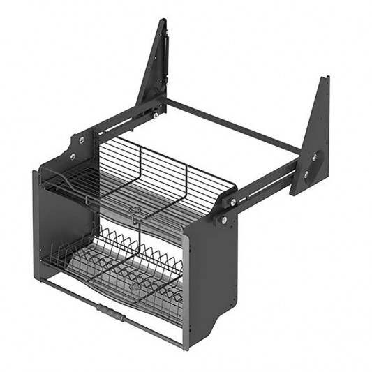 Сушка висувна Starax з підйомником (564x300x550) в секцію 600мм, антрацит S-5181-А - 1