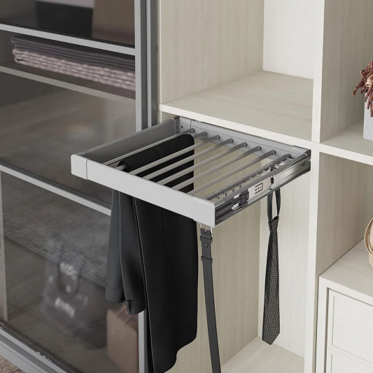 Брючниця висувна Starax бокового кріплення в 800 секцію (750-780x470x95) сіра S-6207-G - 0