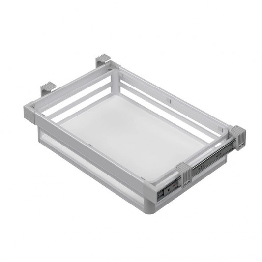 Кошик висувний Starax бокового кріплення в 800 секцію (750-780х470х160) сіра S-6227-G - 1