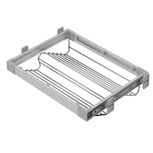 Полиця для взуття Starax висувна 750-780х470х170 секція 800, сіра S-6263-G - 1