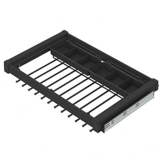 Брючниця Starax з розділювачами бокове кріплення у 800 секцію (760-790×475×80) антрацит S-6711-A - 1