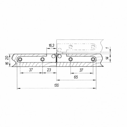 Петля-ламберна для складних столів (стіл-книжка) - 2
