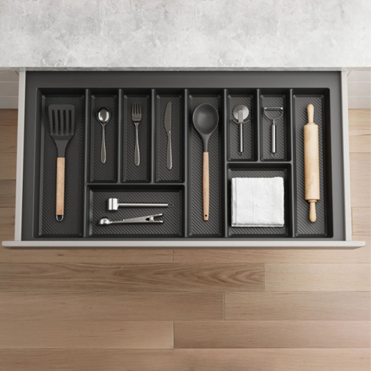 Лоток для столових приладів 900 (790-850x422-490) Rejs MAX 2,0 mm графіт - 3