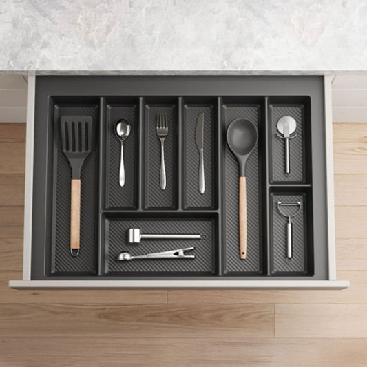 Лоток для столових приладів 700 (590-650x422-490) Rejs MAX 2,0 mm графіт - 3