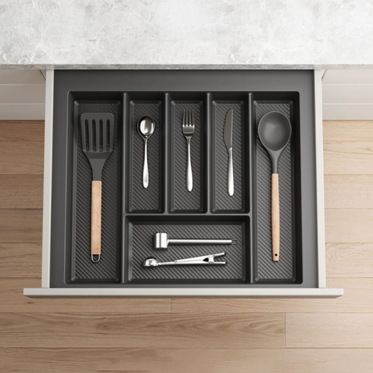 Лоток для столових приладів 600 (490-550x422-490) Rejs MAX 2,0 mm графіт - 3