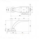 Ножка мебельная NZ 0704 LUX H=110 хром - 1