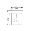 Лоток для столовых приборов 390×490 Volpato серый - 1