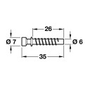 Болт стяжки TOFIX HAFELE 6×35 - 1