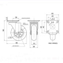 Ролик прозрачный с площадкой Ø75 SM - 3