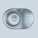 Мойка 77×50 врезная декор Platinum - 0