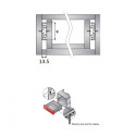 Направляющая телескопическая LinkenSystem 350×45 с доводчиком - 4