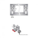 Направляющая телескопическая LinkenSystem 450×45 с доводчиком - 4