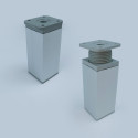 Ножка мебельная регулируемая 40×40 H=100 алюминий - 0