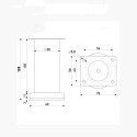 Ножка мебельная T-120 Ø50 H=120 хром - 2