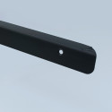Стыковочная планка на столешницу угловая 600×28 U-образная R-08/10 черная - 0