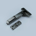 Петля GTV накладная с доводчиком, прямая планка 3D Clip-on H=0 BLACK - 1
