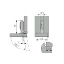 Петля GTV накладная с доводчиком, прямая планка 3D Clip-on H=0 BLACK - 2
