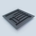 Лоток для столовых приборов 540×490 Starax антрацит S-2287-A - 0