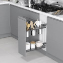 Карго Starax 250 2-х рівневе з чашами під кухонні прилади антрацит ліва S-2651-А - 0