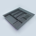 Лоток для столових приладів 500 (390-450x422-490) Rejs MAX 2,0 mm графіт - 1